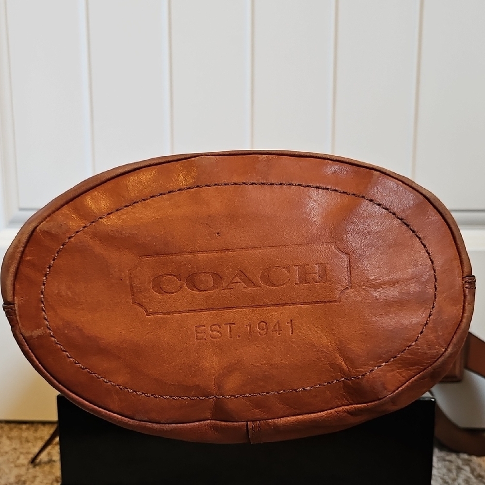 Coach 2007 XL 11423 Bleecker Tattersall Leather Duffle Cognac - Picture 9 of 13